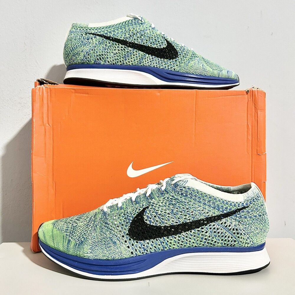 Nike Flyknit Racer “Tranquil” Men’s Size 11 Game Royal Lightweight Running Shoes